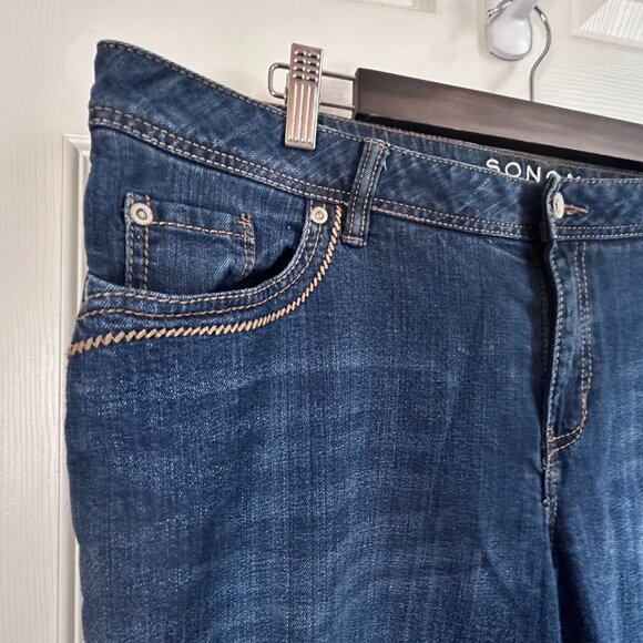 Sonoma Women's 16 Modern Fit Denim Jean Capris Contrast Stitching Mid-rise - Picture 4 of 9